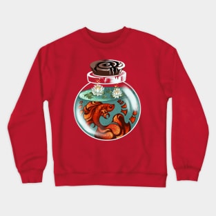 Red Beta Fish in a Potion Crewneck Sweatshirt